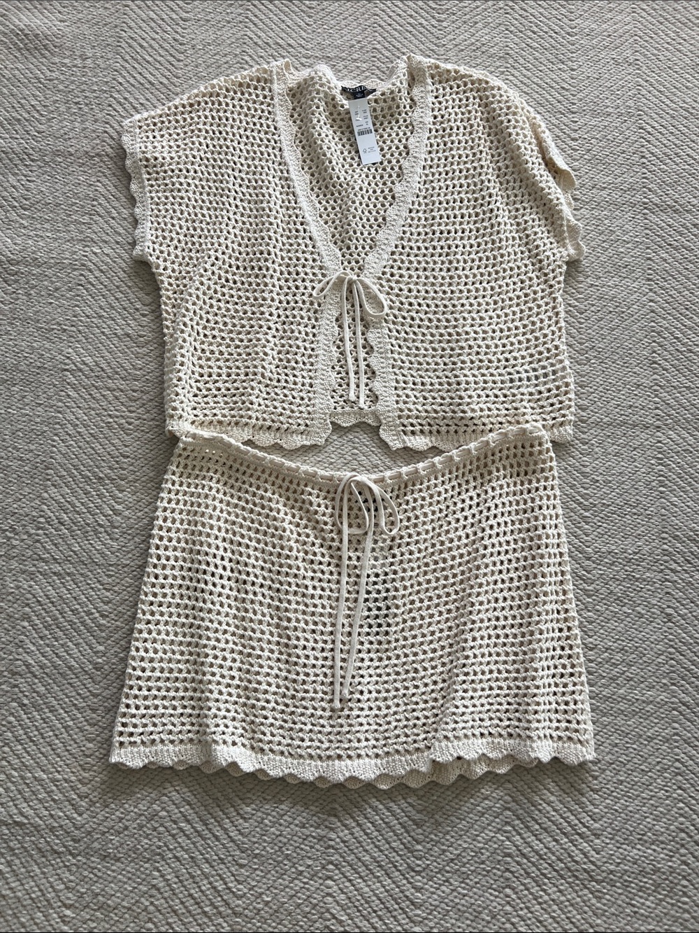J Crew Crochet s/s cardigan and skirt